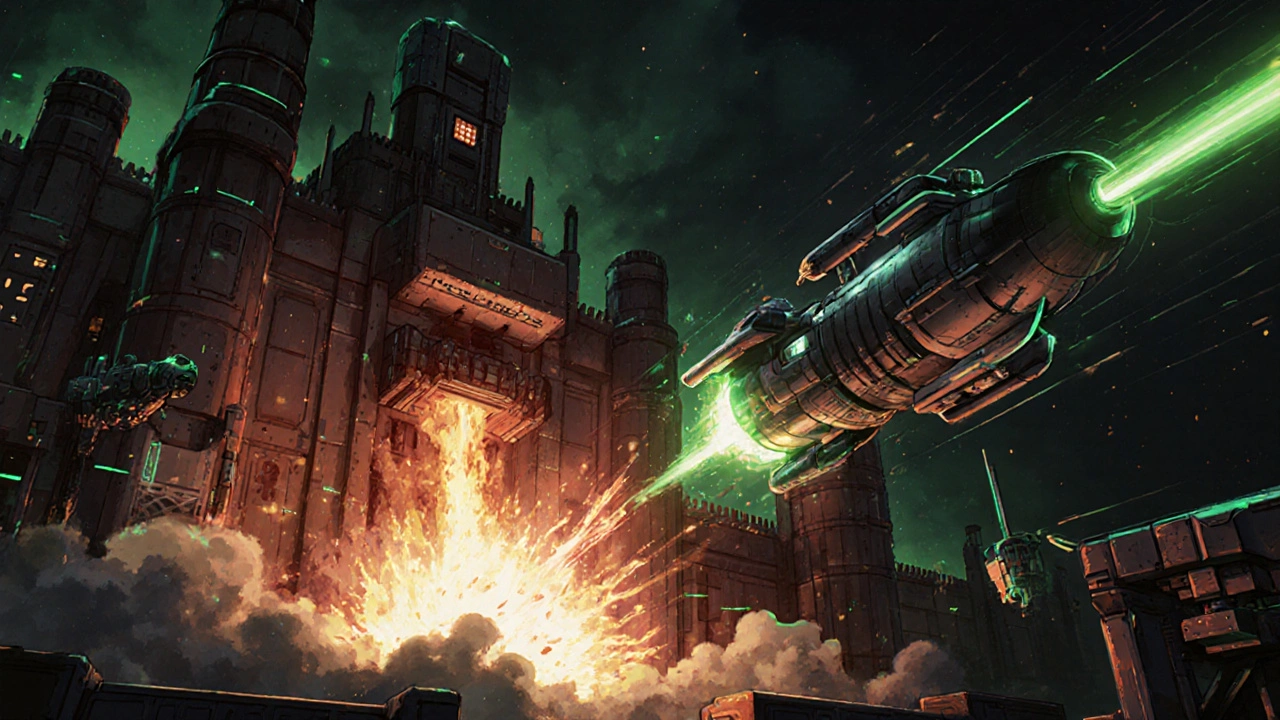 Giant liver fortress destroying pill-shaped missiles with first-pass effect, carbidopa-levodopa shuttle breaking through blood-brain barrier.