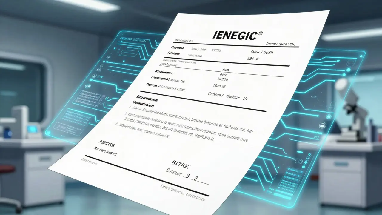 Holographic medical document with data streams