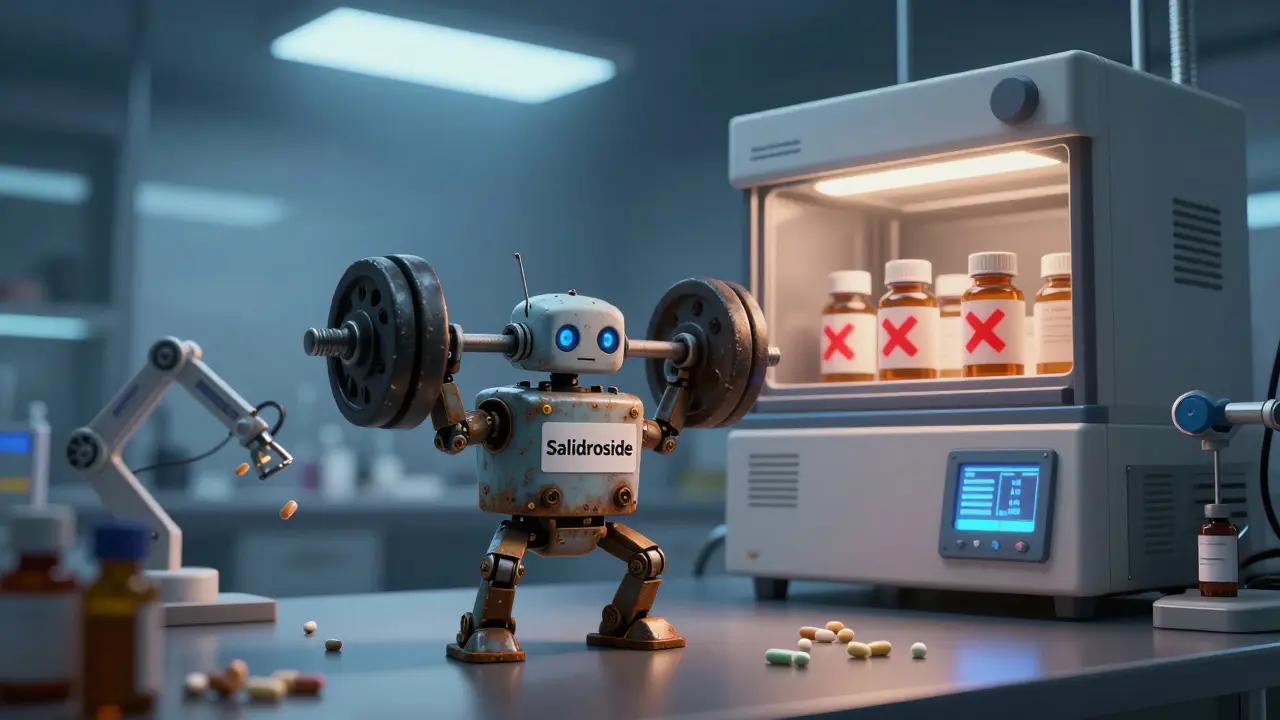 Robot sorting supplements shows inconsistent quality and potency levels.