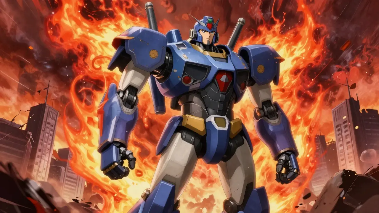 Guardian mech defending against disease storm clouds